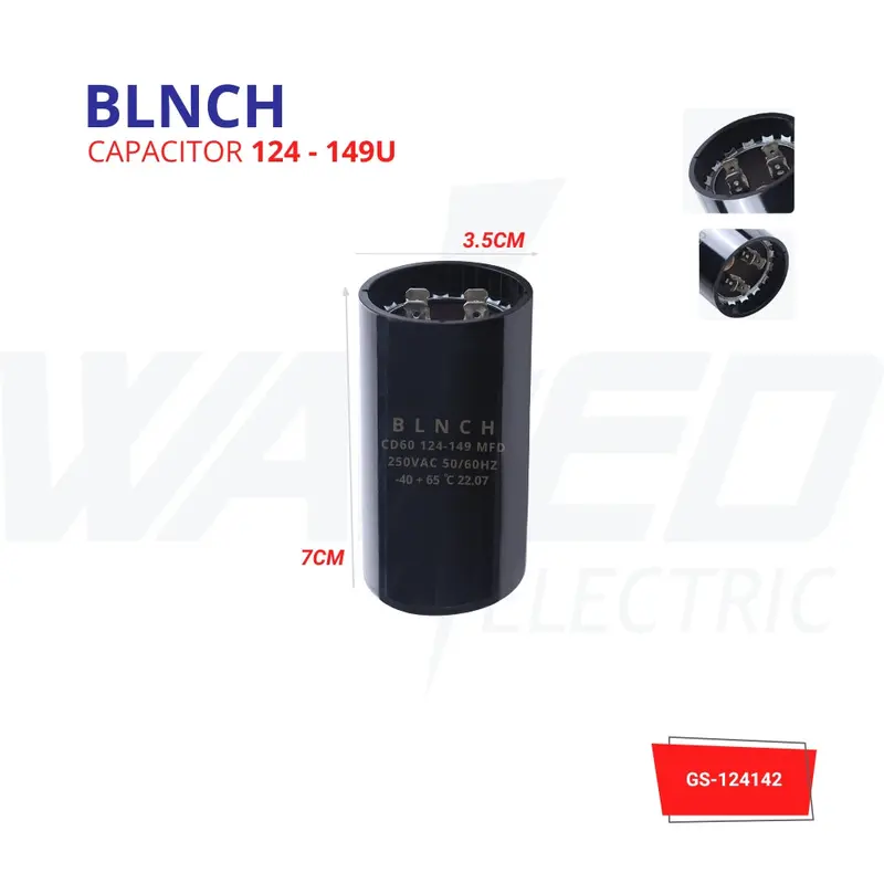 124–149 µF Motor Run Capacitor – BLNCH Brand