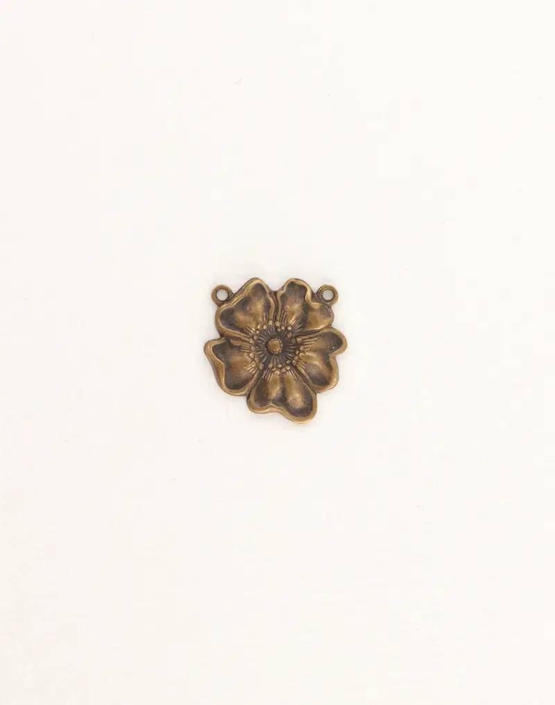 16mm Floral Round Craft Blank (Single Piece)