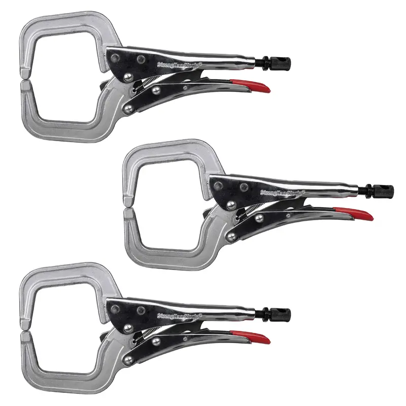 3-Piece Round-Tip Locking C-Clamp Pliers (PR115) – 4″ Jaw Range