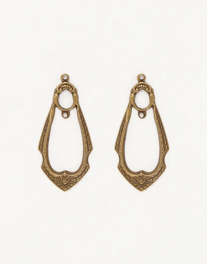42x19mm Gypsy-Style Drop Charms – Two