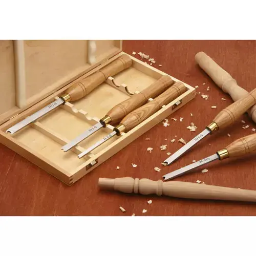 5-Piece HSS Lathe Chisel Set with Captive Ring Tools
