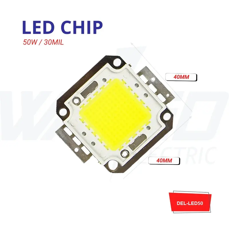 50W High-Efficiency LED Chip – 3000K–5000K Color Temperature Range
