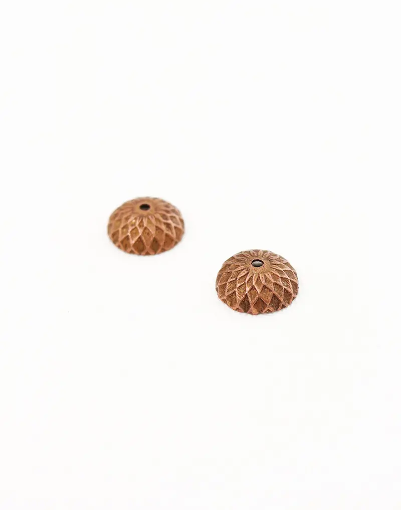 Acorn-Style Bead Cap – Two 13mm Decorative End Caps