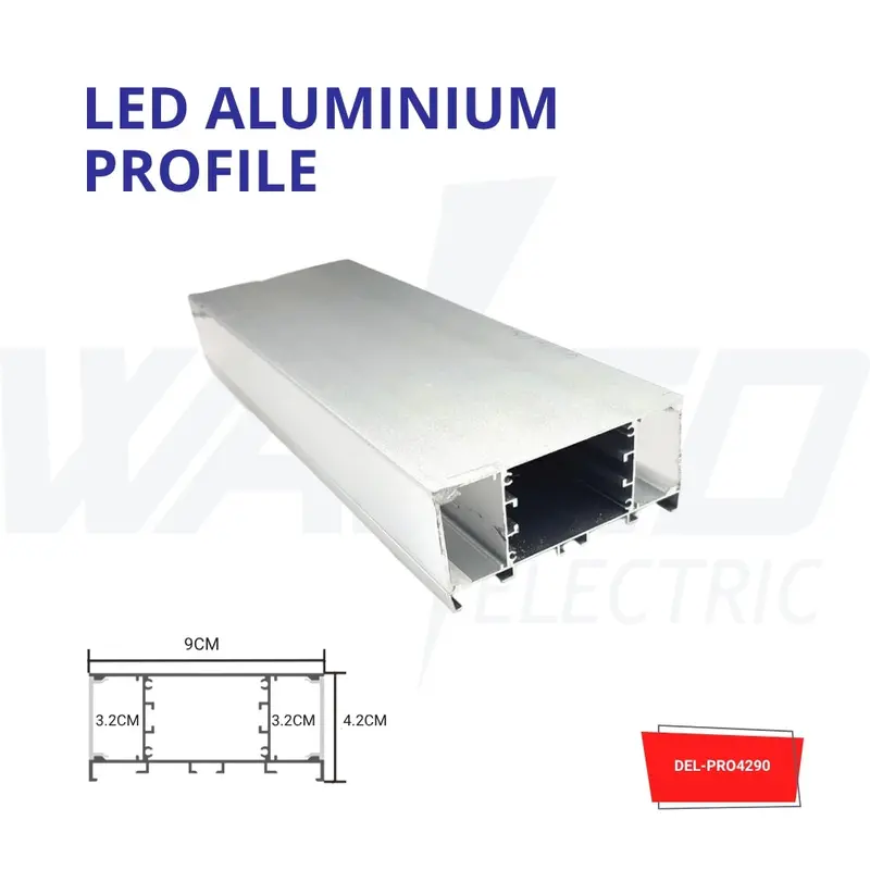 Aluminum LED Channel Profile – Surface-Mount Design (Model 4290)