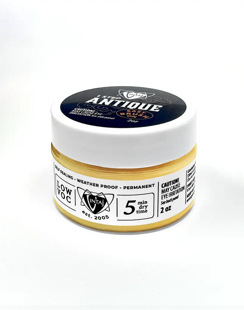 Antique Finish Paint in Amber Yellow – 2 oz Effortless Distressing Medium