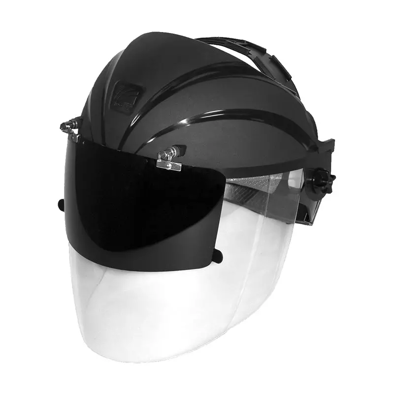 ArcOne BG-FF-5 Black Browguard Helmet with IR5 Flip-Front Visor – Cutting & Brazing