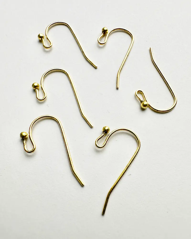 Ball-Style Ear Wires, 20×11 mm (6-Pack)