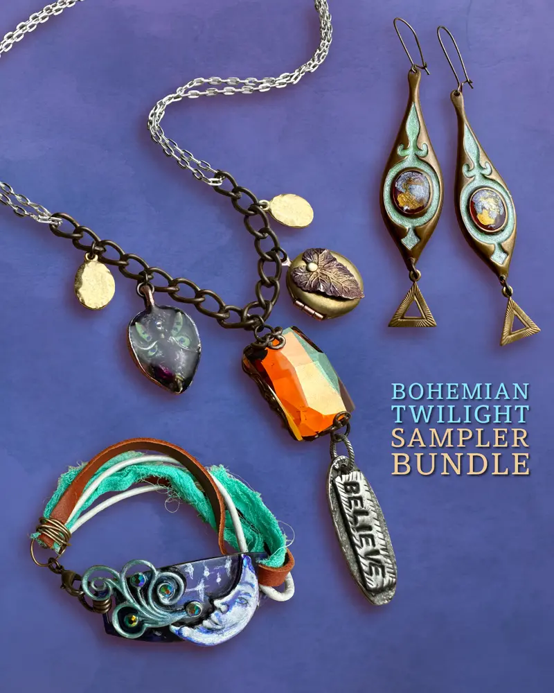 Bohemian Twilight Necklace, Bracelet & Earrings Sampler