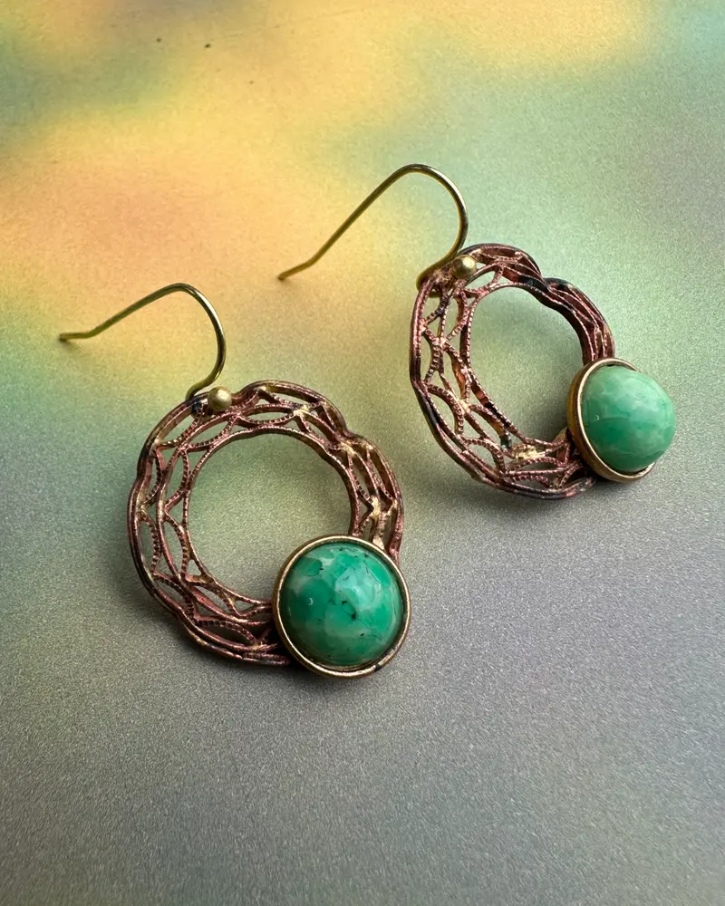 Botanical Forest Cabochon Filigree Earrings Kit