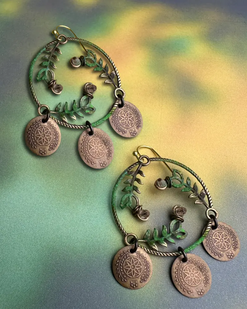 Botanical Forest Fern Earrings Craft Kit