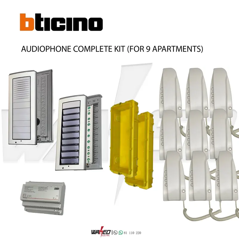 Bticino 9-Unit Audiophone Intercom System