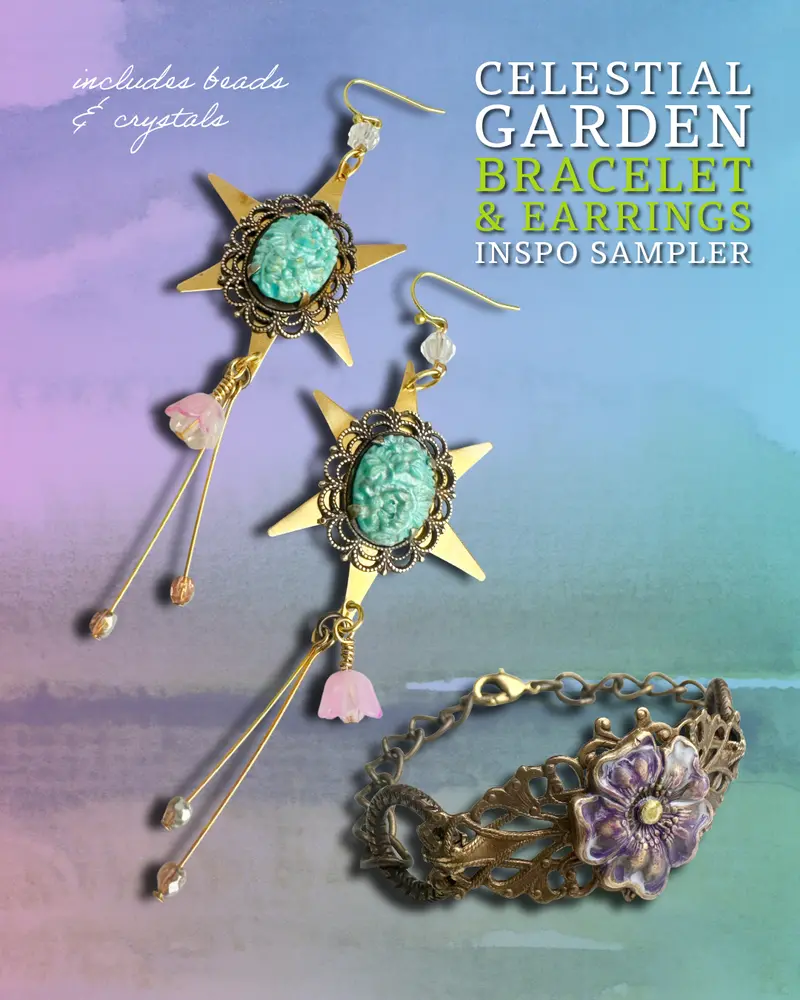 Celestial Garden Jewelry Inspiration Bundle: Bracelet & Earrings