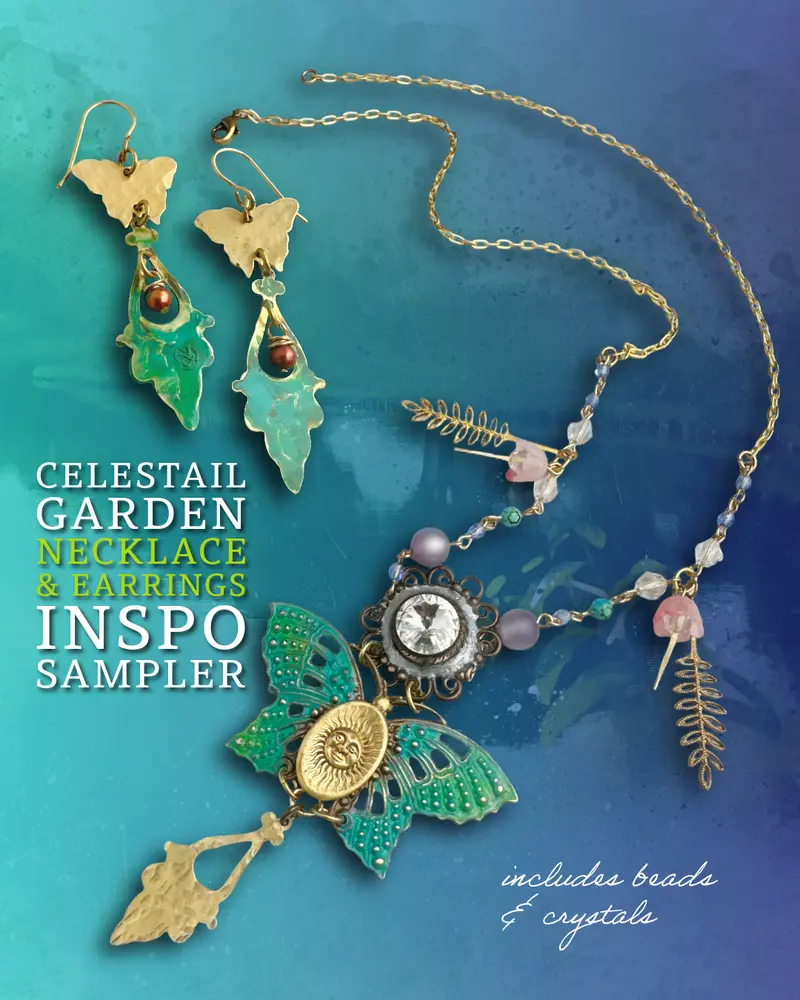 Celestial Garden Jewelry Inspiration Bundle: Necklace & Earrings
