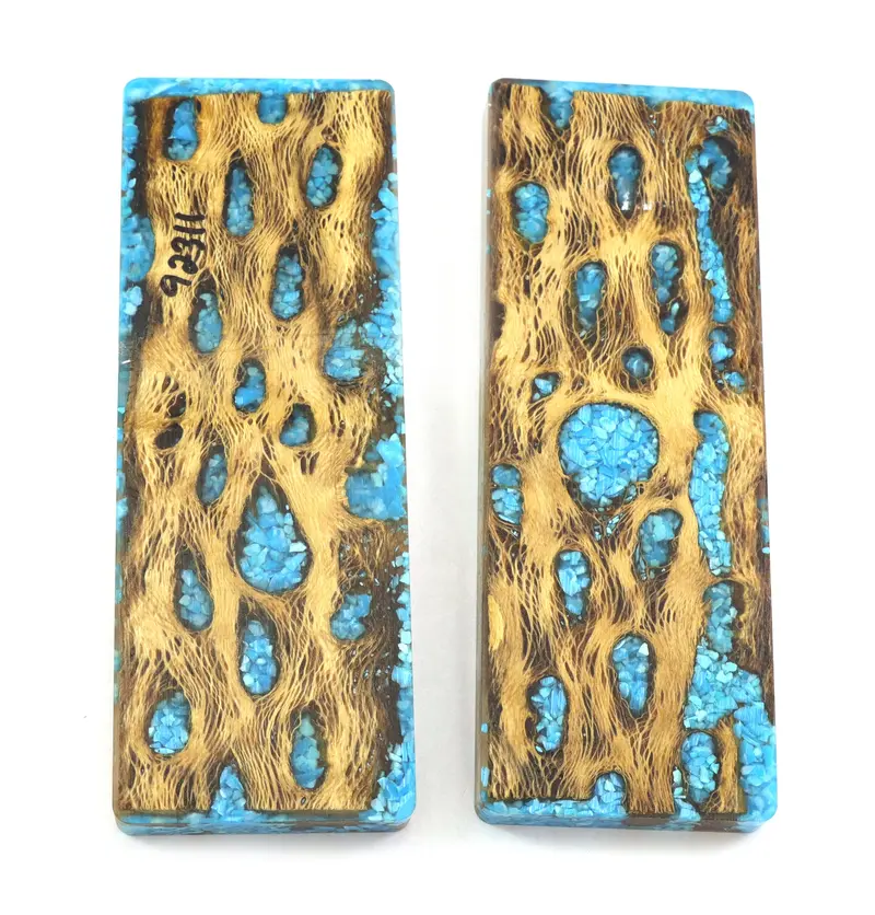 Cholla Wood & Natural Stone Knife Scale Pairings – Top Choice Series