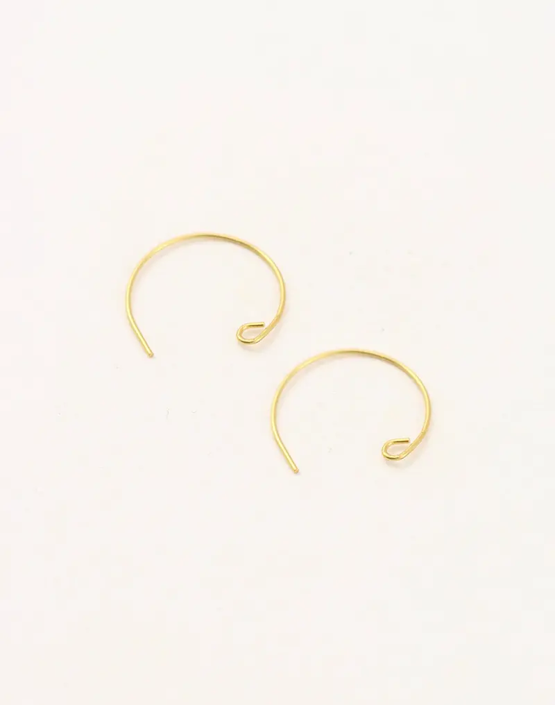 Classic Circle Ear Wires – 18mm Sterling Silver Pair