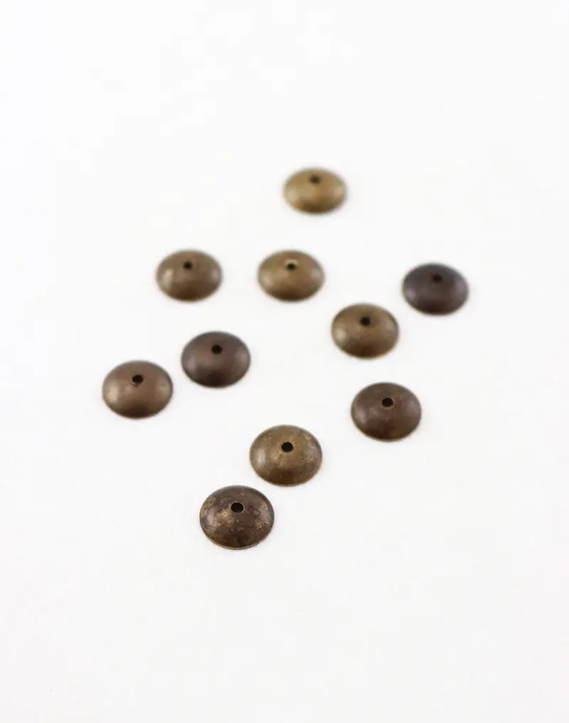 Classic Dome Bead Cap – 7mm Smooth Metallic Finish (10-Pack)