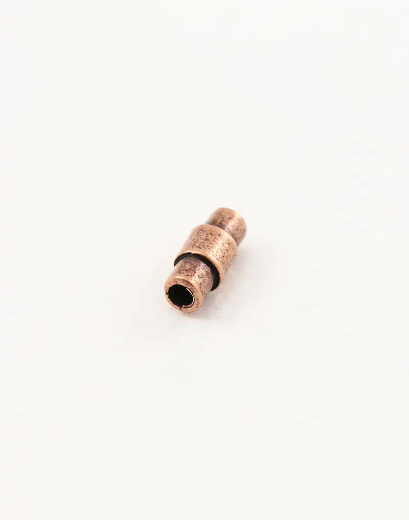 Coiled Wire Bead – 15x6mm Spiral-Textured Spacer Component