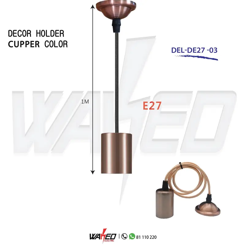 Copper E27 Lamp Holder