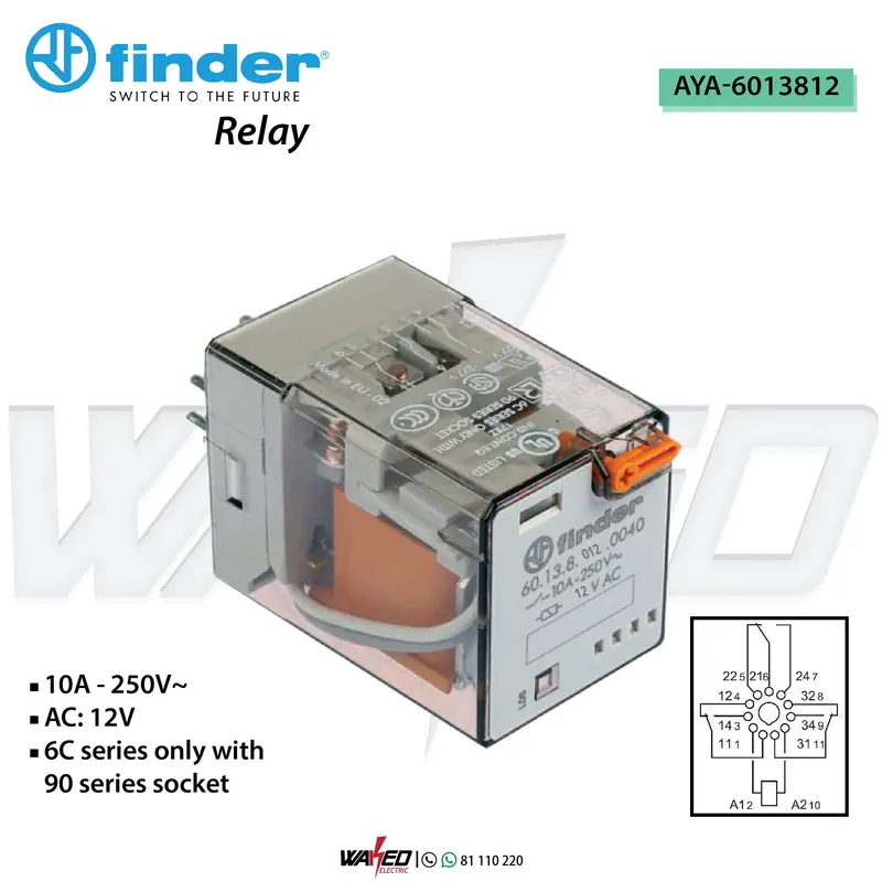 Finder 12V DC Electromechanical Relay