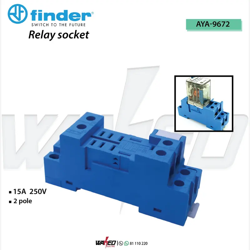 Finder 2-Pole Relay Socket