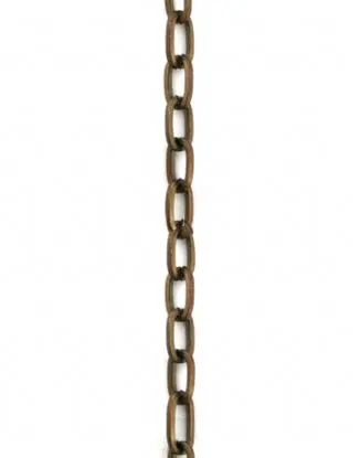 Flat Oval Link Chain – 4.3×7.2mm, 12-Inch Strand