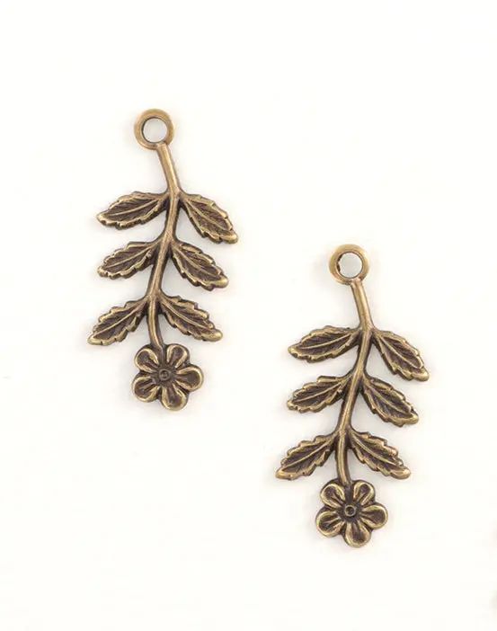 Floret Filigree Bloom, 29x14mm Delicate Flower Motif, Pair