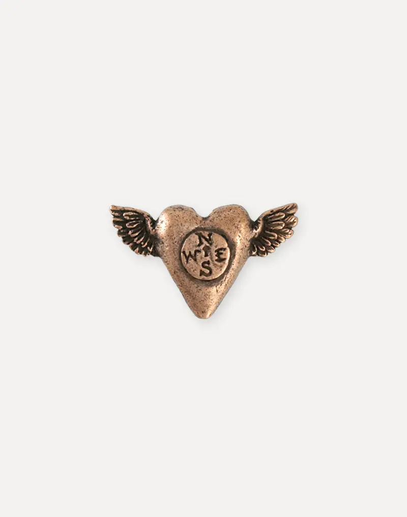 Follow Your Heart Charm – 32.5x20mm Motivational Pendant (Single Piece)
