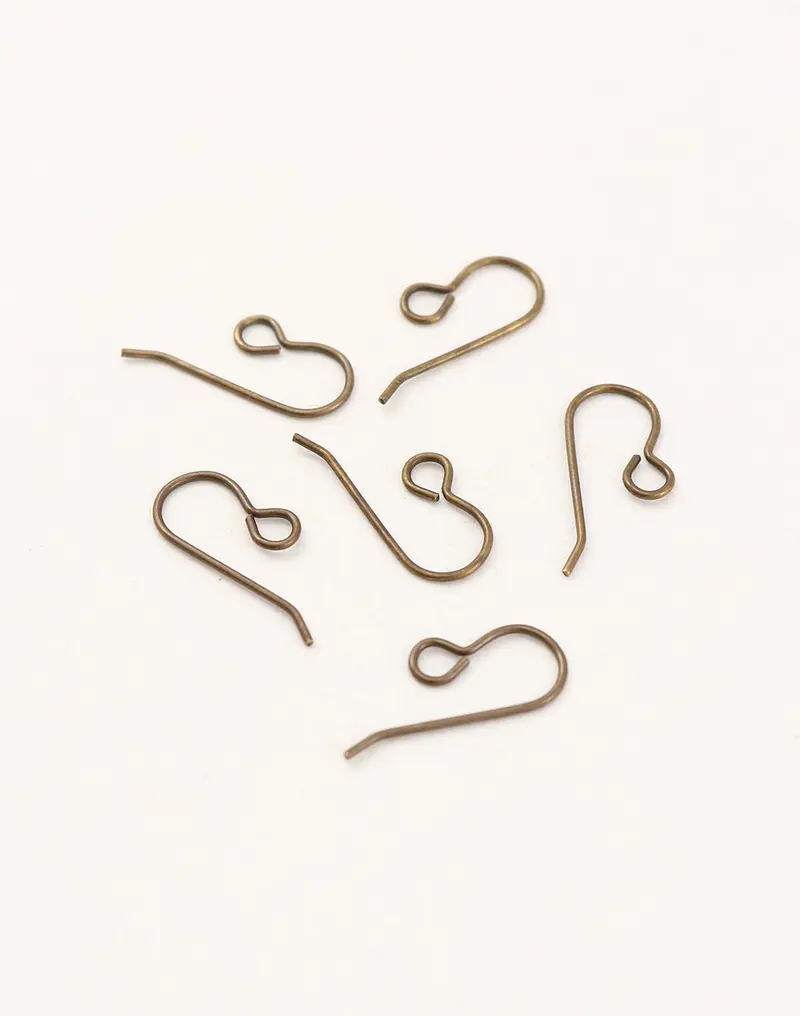 French-Style Ear Wires – 20×10mm Pack of 6