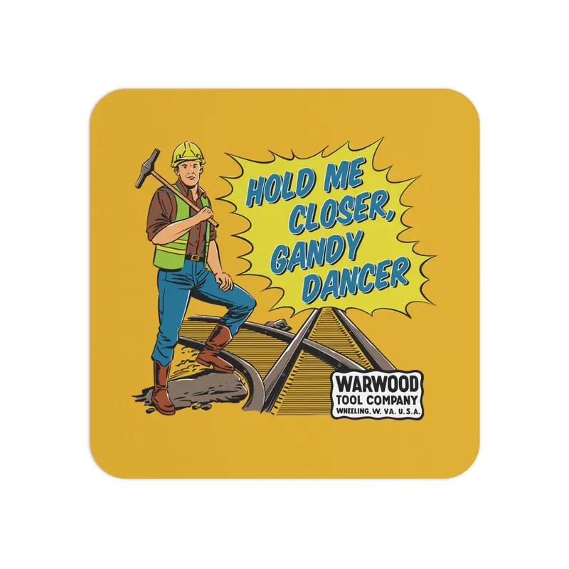 Gandy Dancer Cork-Coated Drink Coaster Set