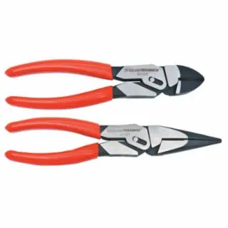 GEARWRENCH PivotForce 2-Piece Compound-Action Plier Set – 8-inch Angled Jaw Design