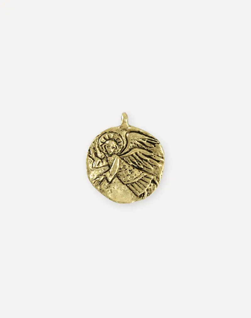 Guardian Angel Charm – 25.5x22mm Symbolic Pendant (Single Piece)