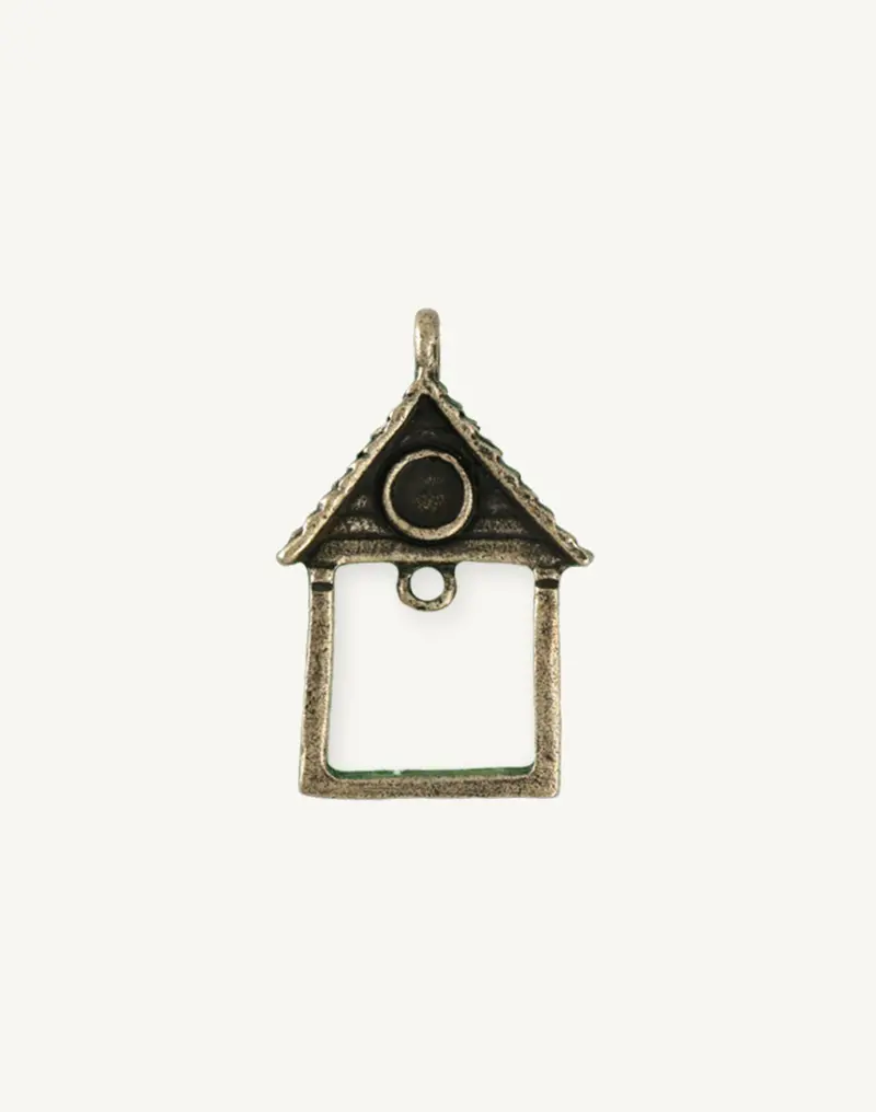 Home Sweet Home Charm – 39×25.5mm Scripted Sentiment Pendant (1-Piece)