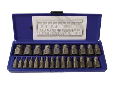 Irwin Hanson 53227 Hex Head Multi-Spline Screw Extractor Set — 532 Series in Plastic Case