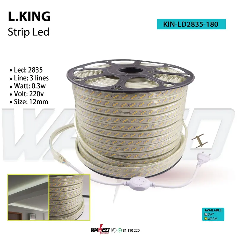 L.King 180-LED Triple-Line Flexible LED Strip Light