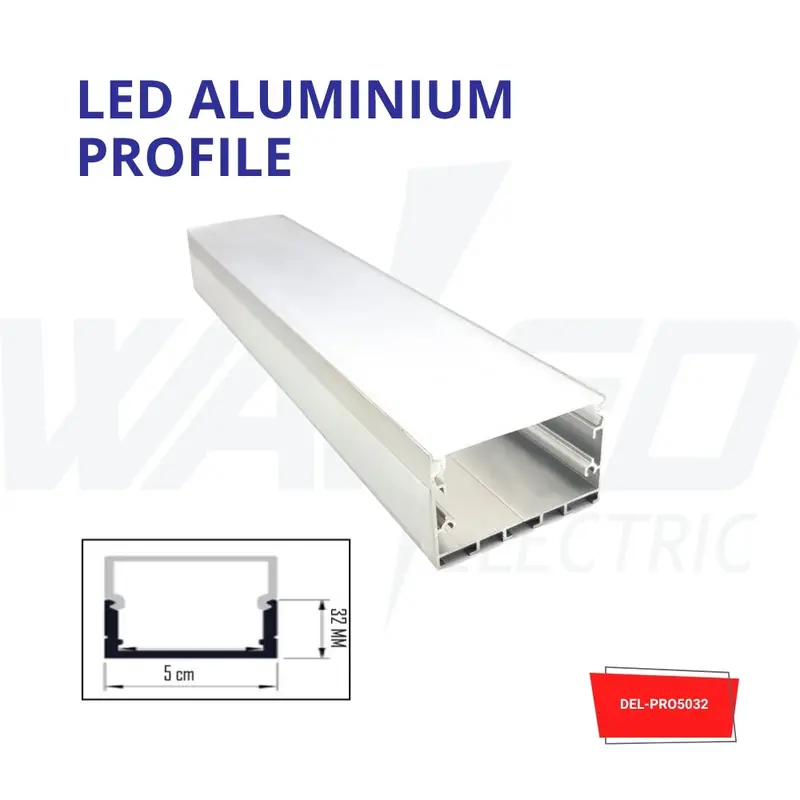 LED Aluminum Profile 5032 – High-Capacity Surface-Mount Housing
