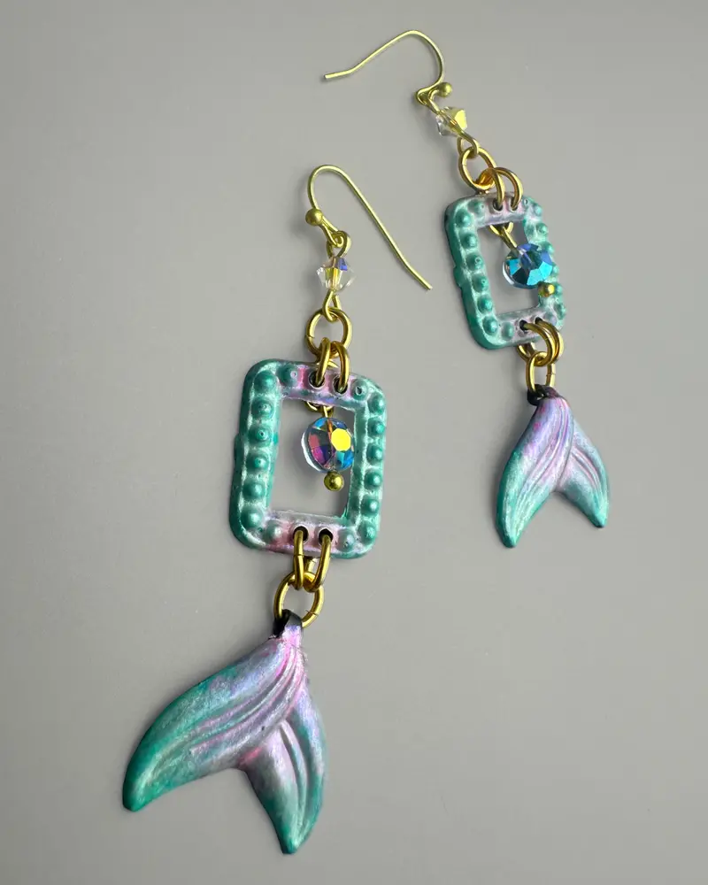 Mermaid Seashore Earrings DIY Kit – Complete Assembly Set