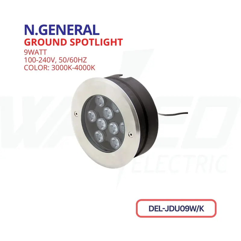 N.GENERAL 9W Low-Profile Ground Spot Light