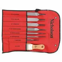 NICHOLSON 22025NN Precision Machinist File Set – 8-Piece Kit with 7″ and 10″ Files
