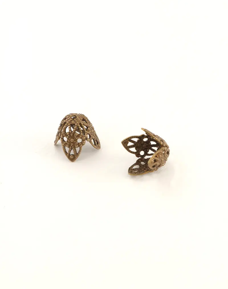 Ornate Filigree Bead Cap – 12mm Intricate Scrollwork Cap (2-Pack)