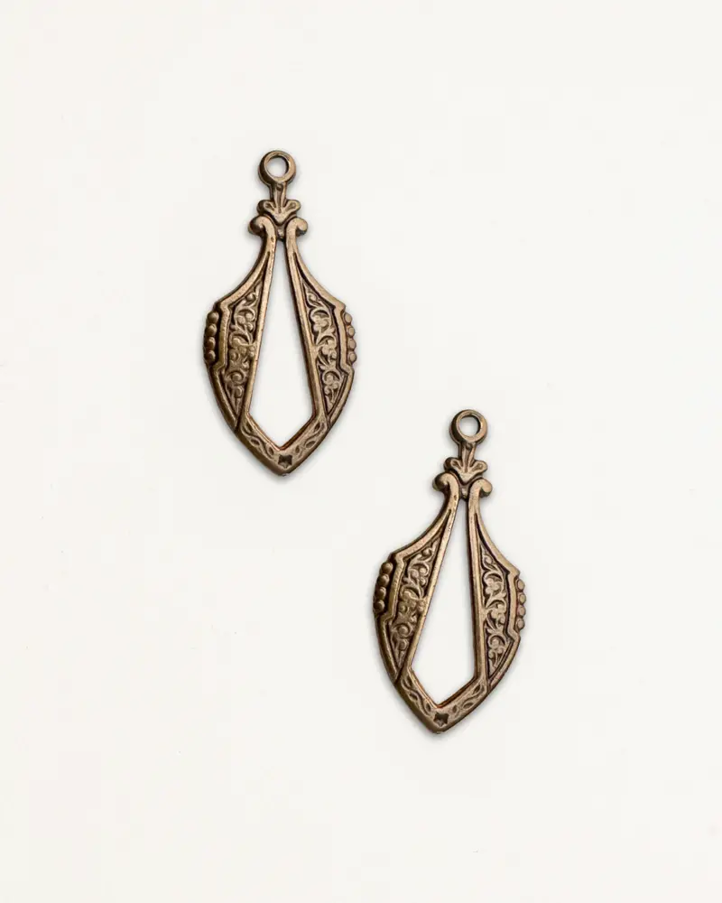 Parisian Drop Pendant Set – 29x14mm Elegant Charms (2-Pack)
