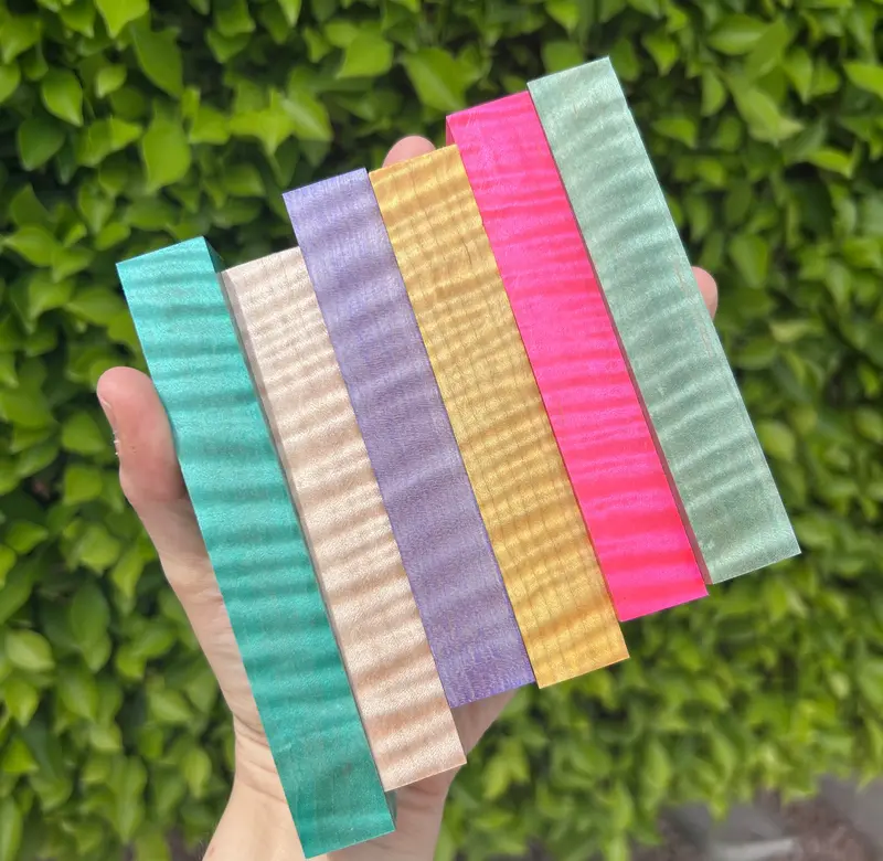 Premium Curly Wood Stabilized Pen Blanks