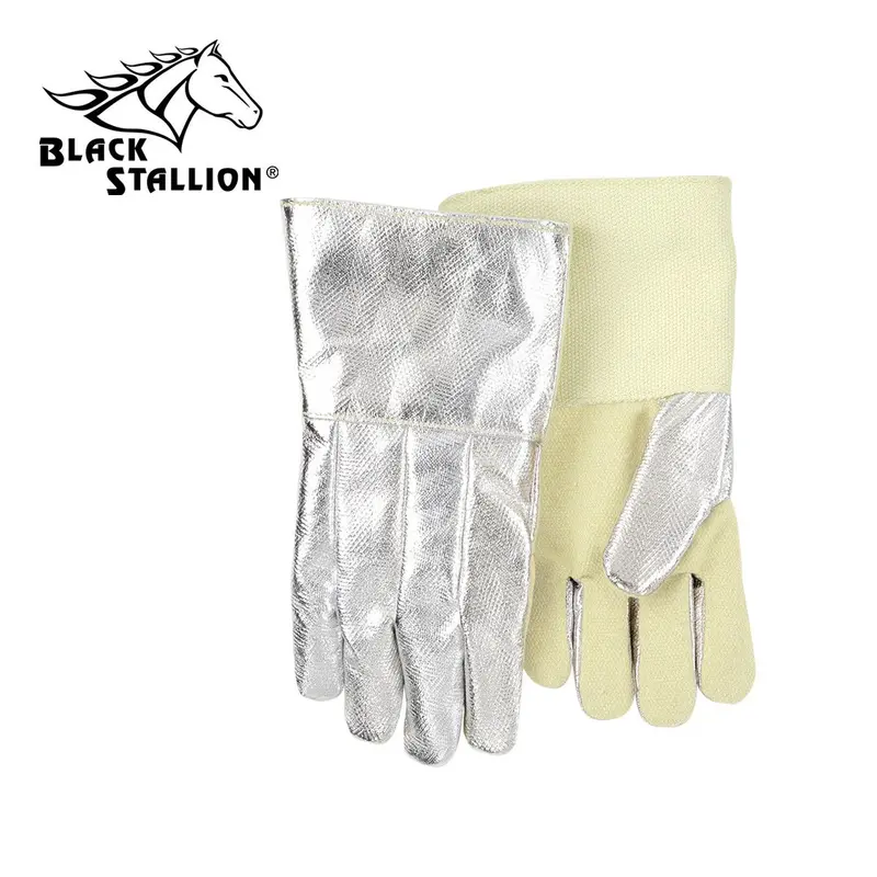 Revco AHS714DK Aluminized Carbon/Kevlar Palm Gloves – 14-Inch, 19 oz