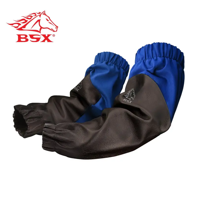 Revco BSX® Royal Blue FR Cotton & Black Pigskin Hybrid Sleeves – 14″