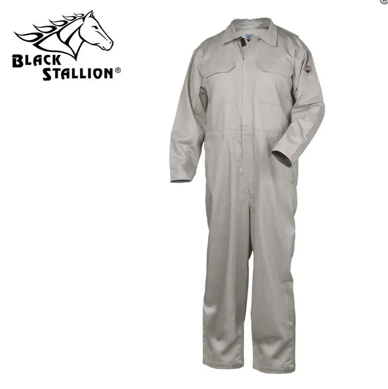 Revco CF2215-ST Stone Khaki Flame-Resistant Cotton Coveralls – TruGuard 300