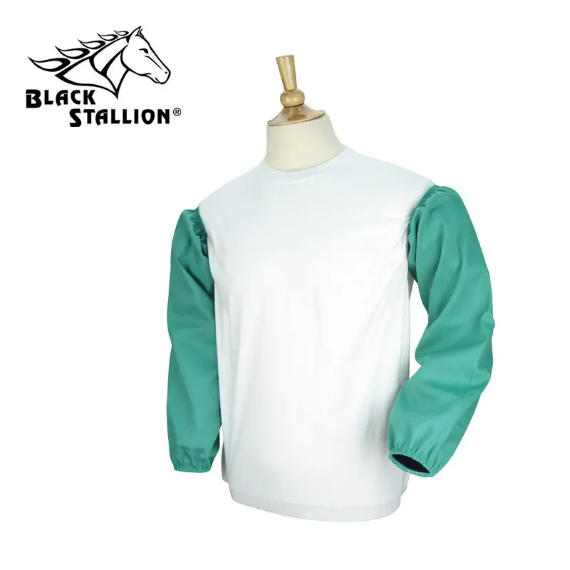 Revco F9-23S Green Elastic-Strip FR Cotton Sleeves — 23″ Length, 9 oz., One Pair