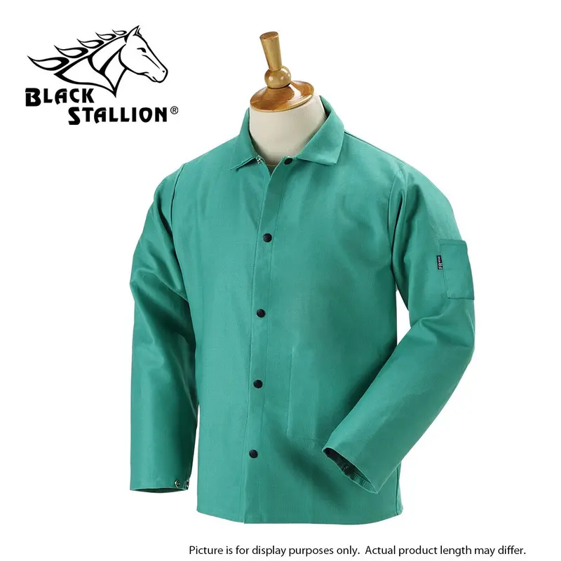 Revco F9-30C TruGuard Green 30-Inch FR Cotton Welding Jacket