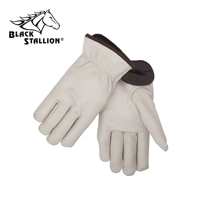 Revco Fleece-Lined Cowhide Winter Driver Gloves – Heavy-Duty Insulated (Single Pair)