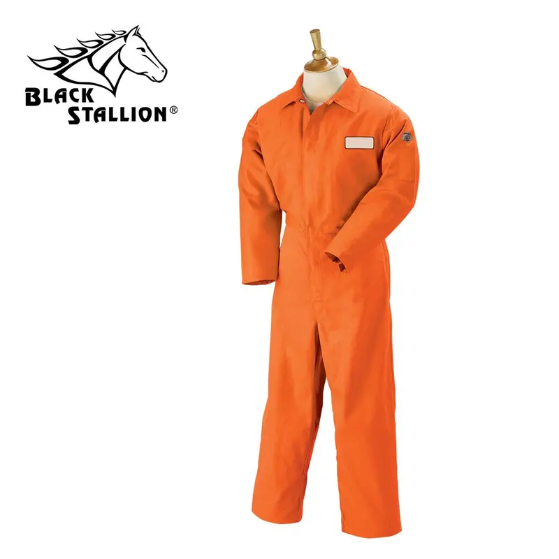 Revco FO9-32CA/PT Orange FR Cotton Coveralls – Snap Closure, 32-Inch Inseam