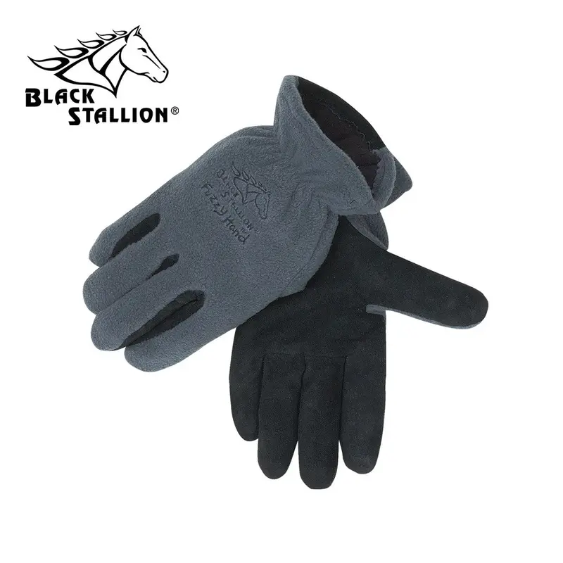 Revco FuzzyHand™ Winter Gloves – Gray Split Cowhide & Polar Fleece Blend (Single Pair)