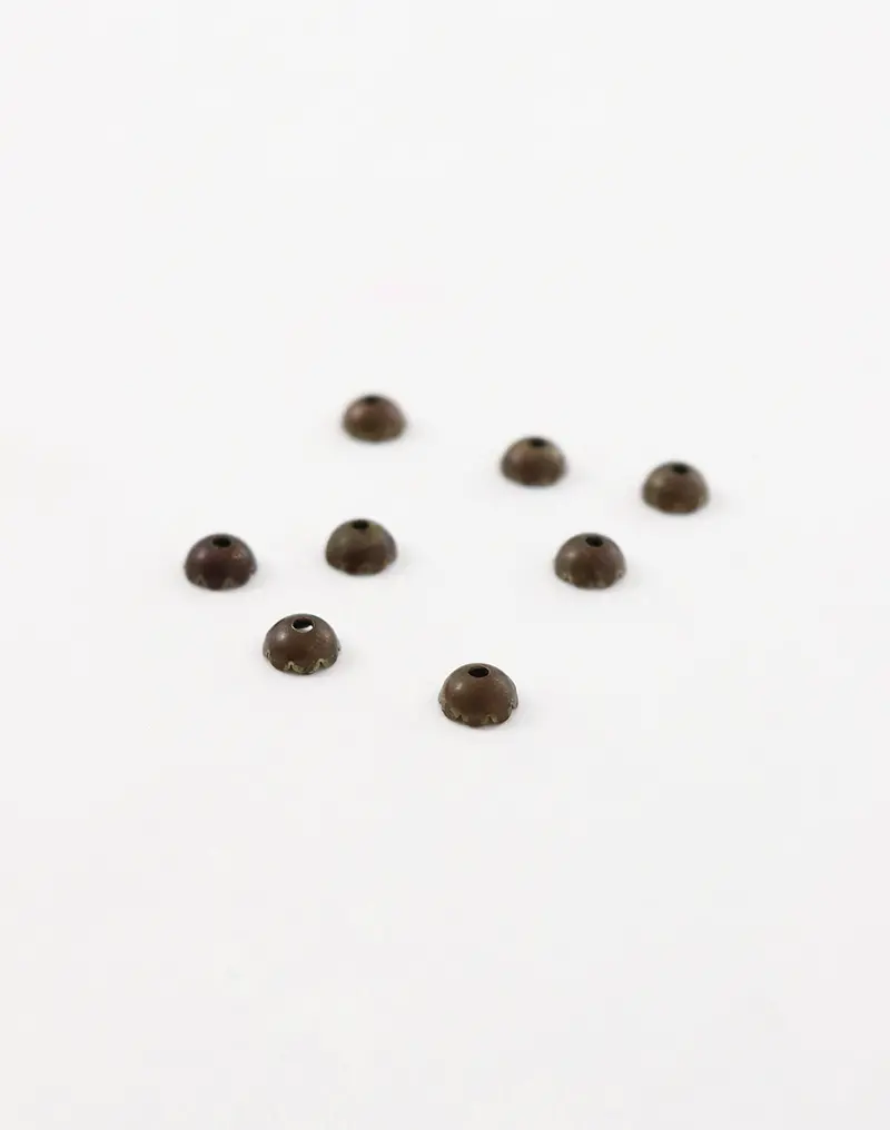 Scalloped Edge Bead Cap – 6mm, 8-Pack
